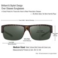 thumbnail image 2 of Gafas de Sol CAXMAN con Lentes Polarizadas para Usar Sobre Anteojos Estilo Carey, 2 of 6