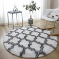 thumbnail image 2 of Alfombra de seda redonda a rayas para dormitorio, alfombrilla de felpa nórdica minimalista para sala de estar, sofá, cesta colgante para el hogar, 2 of 4