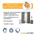 thumbnail image 5 of Juego de Cortinas Melocotton Tela Jacquard 2 Paneles Gris 1.40 m x 2.10 m 8 Aros, 5 of 5