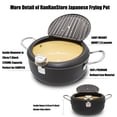 thumbnail image 4 of Japanese Tempura Deep Fryer Pot with Thermometer 2.3L/8inch- Nonstick Coating Frying Pot, Heatup Fast, Oil Fryer Perfect for COUPLES, 4 of 6