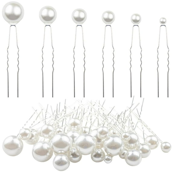 36 Pcs Pearl Hair Pins and Bridal Accessories with Pearl Bobby Pins for Wedding Hairstyles