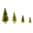 thumbnail image 2 of JUNWELL 4PCS Artificial Mini Christmas Trees  Upgrade Sisal Trees with Wood Base Bottle Brush Trees for Christmas Table Top Decor Winter Crafts Ornaments Green  Gold and Ivory, 2 of 10