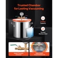 thumbnail image 4 of KFFKFF 3 Gallon Vacuum Chamber with Pump, 3.5 CFM, Single Stage Vacuum Pump, Stainless Steel Degassing Chamber Kit with Tempered Glass Lid, 5 ft Hose, 4 of 9