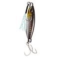 thumbnail image 4 of Señuelos de Pesca Forma de Peces Artificiales Duros con Ganchos Dobles marrón, 4 of 6
