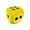 Yellow, variant on Dressoos 1Pcs Eva Dice Game, Party Toys Educational Learning Outdoor Activities Rounded Corners Safe Yellow 80Mm Dice, One Size
