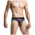thumbnail image 3 of Mens Underwear Rainbow Men's Underpants Nylon Casual Large Size Breathable Low Waist Briefs, 3 of 9