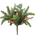 thumbnail image 1 of Artificial Leaf Pick Realistic Fake Greenery Stem Faux Leaf Branch for Christmas, 1 of 10