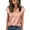 Rose Gold, variant on Veskora Women Silk Satin Cap Short Sleeve Blouse Tops V Neck Shirts Business Casual Tshirts Blue XXL