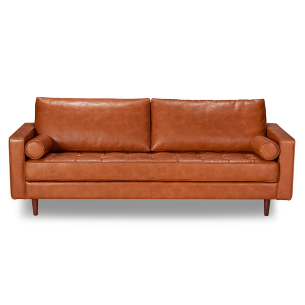Aeon Furniture Zander Sofa In Caramel, Caramel Leather Sofa