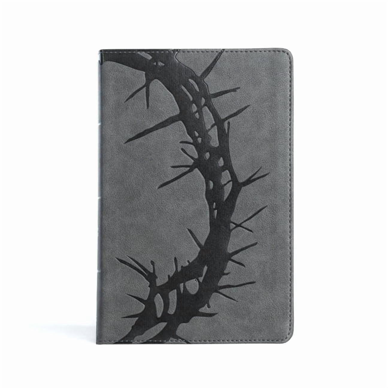 CSB Large Print Personal Size Reference Bible, Charcoal Leathertouch, (Hardcover)