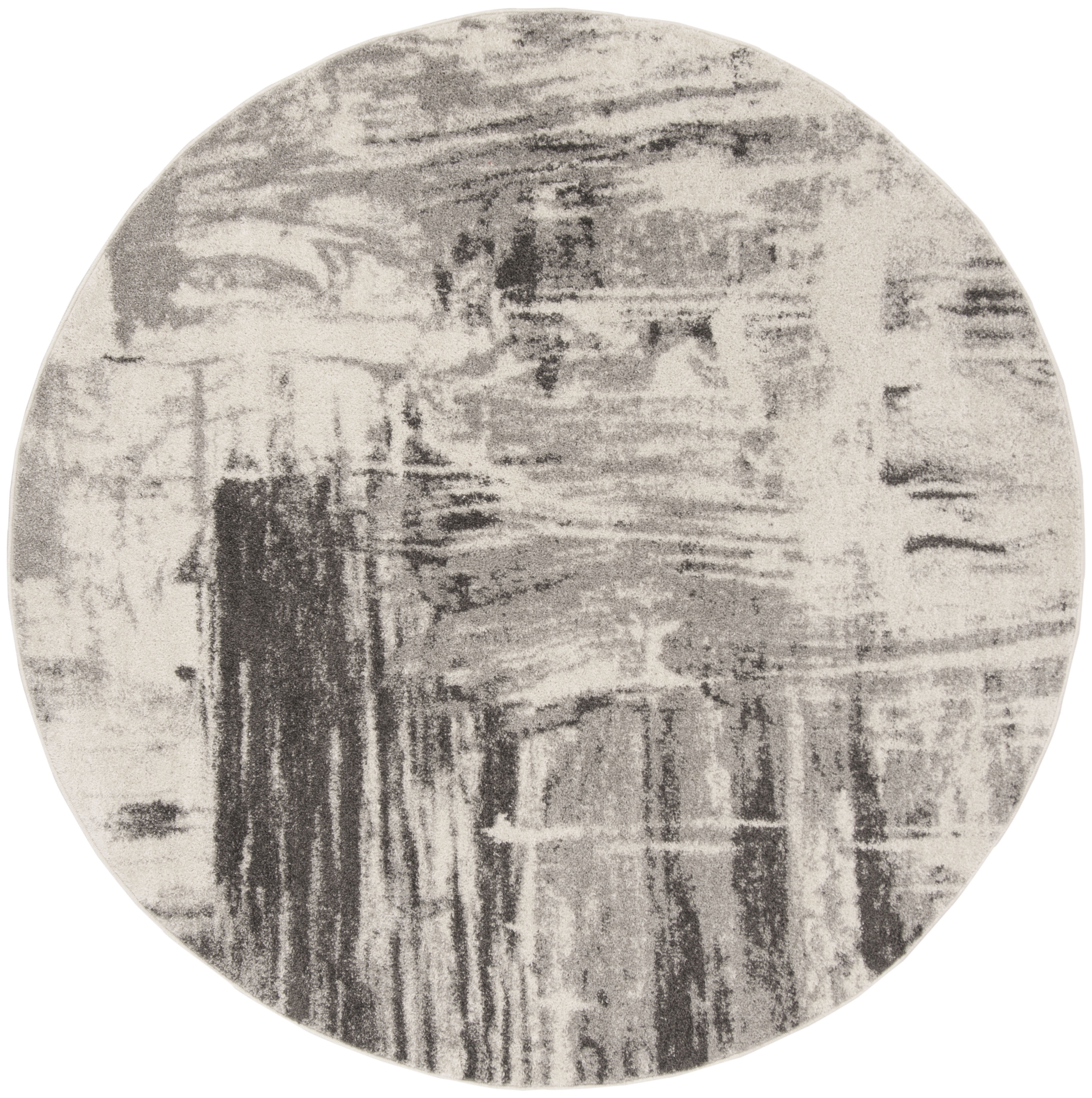 Safavieh Adirondack Matilda Abstract Transitional Area Rug, Ivory/Grey, 4' x 4' Round