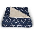thumbnail image 3 of Creative Products Brush Stroke Star of David 50x60 Sherpa Fleece Blanket, 3 of 3