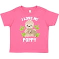 thumbnail image 3 of Inktastic Cute Sloth I Love My Poppy with Green Leaves Boys or Girls Toddler T-Shirt, 3 of 5