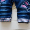 thumbnail image 7 of Kiijoy Girls Denim Overalls Cute Bunny Embroidery Dungarees for Kids, Sizes 18-24M, 7 of 7