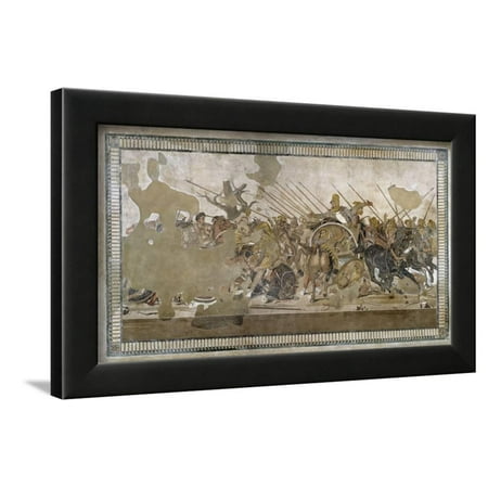 Mosaic Butterfly Wall Art Mosaic of Battle of Issus between Alexander the Great and Darius III Framed Print Wall Art ()