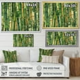 thumbnail image 3 of Designart "Geometric Patterns Amidst Whispering Bamboo I" Bamboo Picture Framed Canvas Art Print, 3 of 5