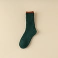 thumbnail image 2 of Fgnfyis Fashionable Autumn and Winter Women's Boot Socks Winter Solid Color Thick Warm Socks Comfortable Boat Socks Christmas Dark Green One Size, 2 of 3