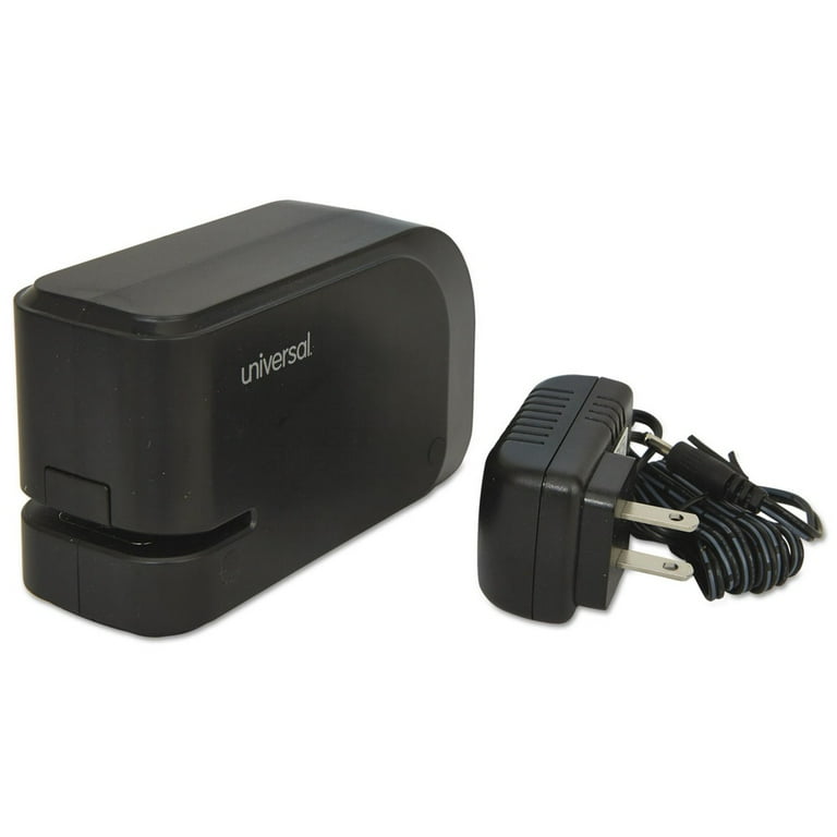 Half-Strip Electric Stapler with Staple Channel Release Button, 20-Sheet Capacity, Black Half-Strip Electric Stapler with Staple Channel Release Button, 20-Sheet Capacity, Black