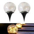 thumbnail image 1 of Outdoor Solar Ground Plug Light, Cracked Outdoor Glass Ball Light, Suitable For Christmas Landscape, 1 of 2