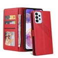 thumbnail image 3 of Dteck Wallet Case for Samsung Galaxy A23 4G 6.6-Inch 2022 - Slim PU Leather Soft TPU Anti-scratch Shockproof Magnetic Clasp Cards Holder Flip Stand Book Style Case for Samsung Galaxy A23 4G-Red, 3 of 6