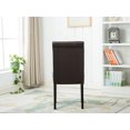 thumbnail image 2 of Topline Home Furnishings Brown Faux Leather Parson Chair, 2 of 5