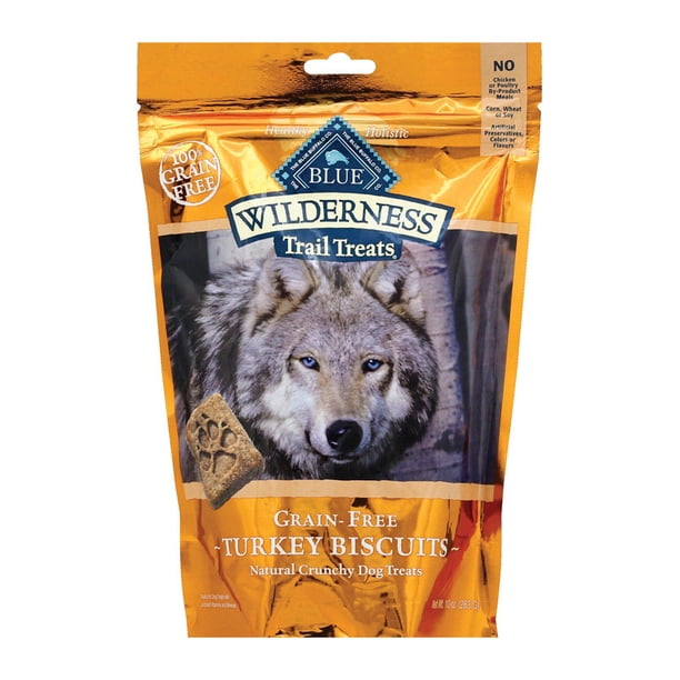 Blue Buffalo Wilderness Turkey Biscuits, Grain Free Dog Treats, 10 oz