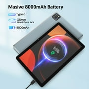 Android 14 Tablet 10 inch Tablets 8GB(4G+4G)RAM 128GB ROM, A523 8-Core CPU,Dual Camera,8000mAh Battery