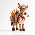 The Stubborn Little Chef Kitchen Donkey Figurine, 11.81*5.81*3.94 inch ...