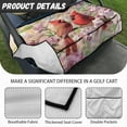 thumbnail image 6 of Renewold Golf Cart Seat Cover with Front Pockets Lightweight Soft Golf Blanket Accessories Compatible with EZGO Yamaha Club Cars and More 2 Person Seats, Cardinal Bird Peach Blossom, 6 of 7