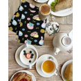 thumbnail image 4 of Easter Kitchen Dish Towels for Drying Dishes Set of 2, Spring Watercolor Bunny Eggs Flowers Black Waffle Weave Microfiber Hand Tea Bathroom Towels Quick Dry & Absorbent Towel 15.7x23.6, 4 of 7