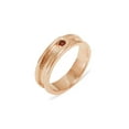 thumbnail image 1 of LBG British Made 18k Rose Gold Natural Garnet Mens Band Ring - 25 size options - Size 6.75, 1 of 6