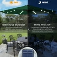 thumbnail image 6 of ABCCANOPY 10.5ft Patio Solar Umbrella LED Outdoor Umbrella with Tilt and Crank, Forest Green, 6 of 10