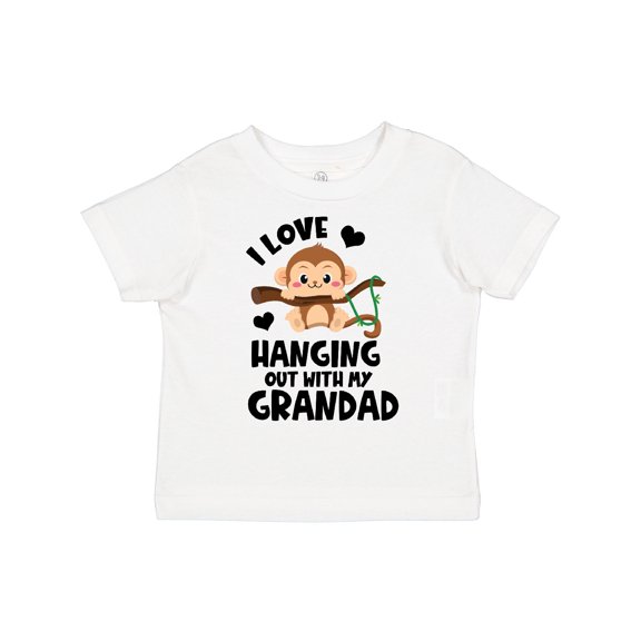 Inktastic Monkey I Love Hanging out with My Grandad Boys or Girls Toddler T-Shirt