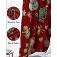 thumbnail image 6 of Red Christmas Blackout Curtains for Bedroom 45 Inch Length 2 Panels Set, Xmas Tree Balls Snowman Gingerbread Thermal Insulated Energy Saving Window Treatment Curtains Blackout Drapes 52"x45", 6 of 8