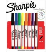 Sharpie Permanent Markers, Ultra Fine Point, Classic Colors, 8 Count