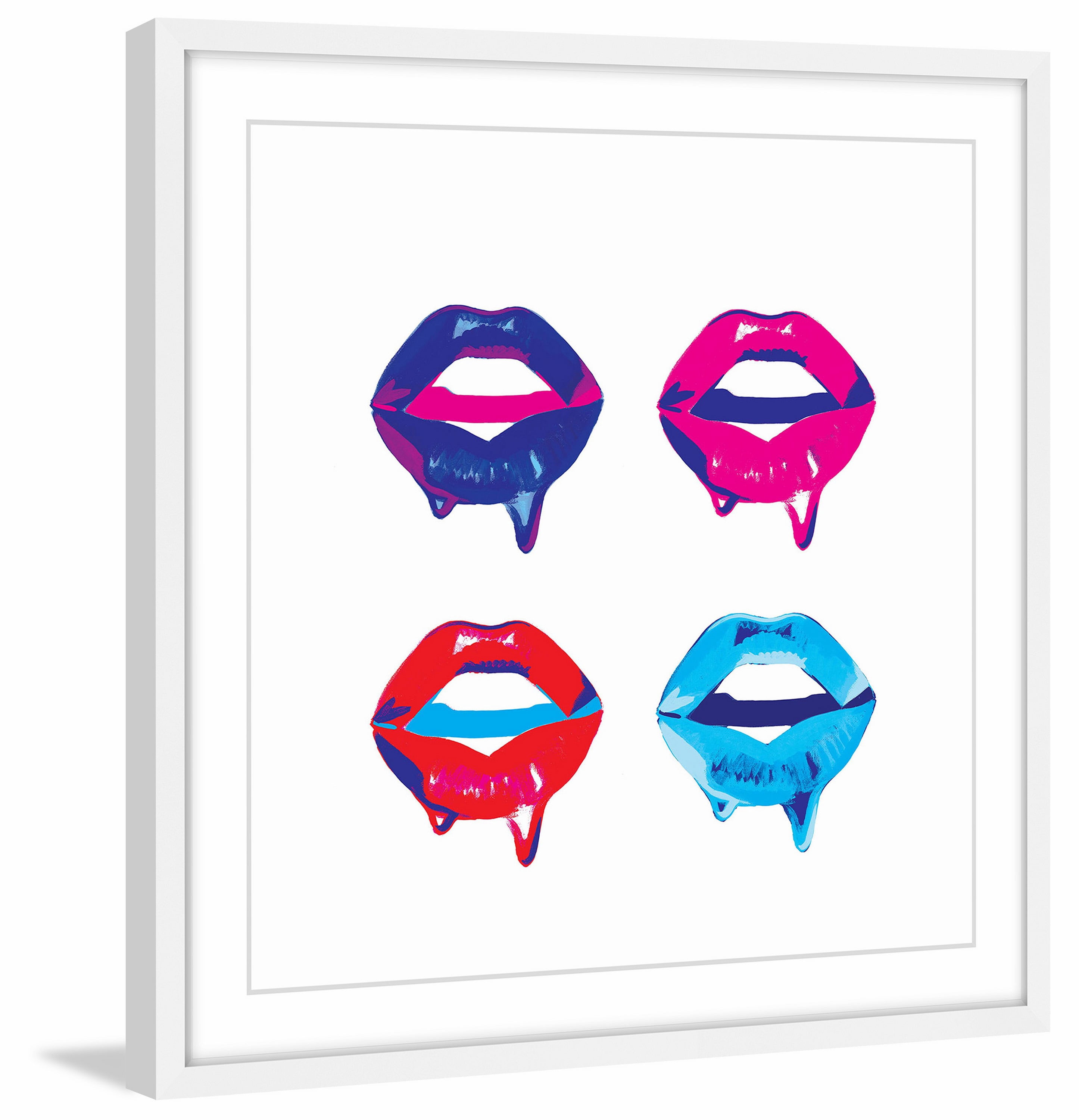 "Dewy Lips" Framed Painting Print