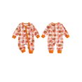 thumbnail image 2 of Miaouyo Infant Baby Girl Thanksgiving Day Romper 0 3 6 12 18 Months Long Sleeve O Neck Turkey Pumpkin Print Jumpsuit, 2 of 9