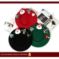 thumbnail image 3 of Unisex Cute Christmas Beret Cap with Decoration Pearl Sweet Wool Artist Beanies Hats, 3 of 4