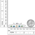 thumbnail image 3 of Gem Stone King 925 Silver and 10K Yellow Gold Peach Morganite London Blue Topaz Green Nano Emerald and Lab Grown Diamond Tennis Bracelet for Women By Keren Hanan (1.74 cttw, Adjustable up To 9 inch), 3 of 3