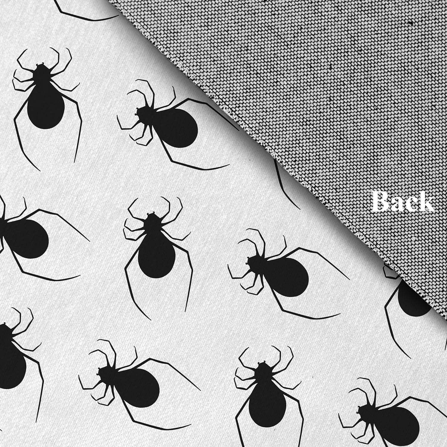 Simply Daisy Spider Pattern White Halloween Chenille Area Rug, 18" x 30"