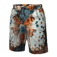 thumbnail image 4 of Susaid Butterfly and Bloom Beauty Print Men's Swim Trunks Hawaiian Bathing Mesh Lining Suit Swimsuits Beach Shorts with Pockets-Small, 4 of 6