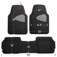 thumbnail image 5 of FH Group Premium Floor Mats Tall Channel Trimmable Rubber Mats - 3Pcs Full Set, 5 of 5