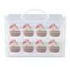 Hot Selling Portable Cupcake Cookie Cake Dessert Carrier Paper Cup Mini Cake Box Cup Cake Holder Box Storage Container Carrying Case