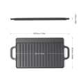 thumbnail image 2 of Plancha y parrilla reversible de hierro fundido HAWOK 32 x 20 cm, 2 of 6