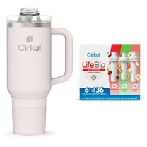 Cirkul 40oz All-Day StrawSip, Cherry Blossom Pink with LifeSip Flavor Cartridge Variety Pack, Drink Mix, 6-pack