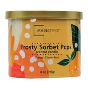 Mainstays Frosty Sorbet Pops Scented Wrapped 3 Wick Candle, 14 Ounce