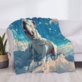 thumbnail image 4 of Throw Blanket for Couch - Starry Sky Cloud Bulldog Soft Comfy Lightweight Cozy Warm Throw Blanket, Fuzzy Plush Flannel Blanket & Throws for Sofa and Bed All Season, 4 of 8