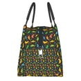 thumbnail image 7 of Lafuoo Cartoon Dino Pattern Portable Aluminum Film Insulated Refrigerated Lunch Bag, Zippered Cooler Bag/Hot Bag for Food and Beverag-One Size, 7 of 7