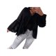 thumbnail image 3 of Txlixc Blusa de manga larga femenina con encaje, cinta de borla y patrón de punto Txlixc moda, 3 of 6