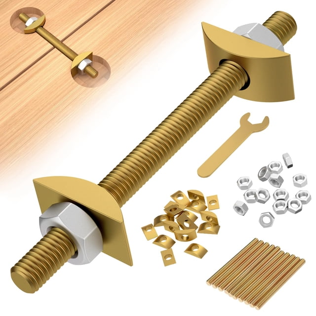 Countertop Joint Connectors,Counter Top Fasteners Bolt,Butcher Block Fasteners Draw Bolts,Miter Bolts Connector Hardware for Bed Frame,Furniture,Tabl